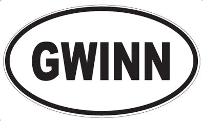GWINN - Oval Sticker