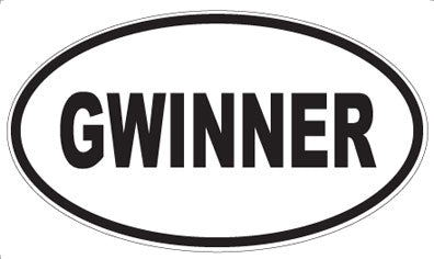 GWINNER - Oval Sticker