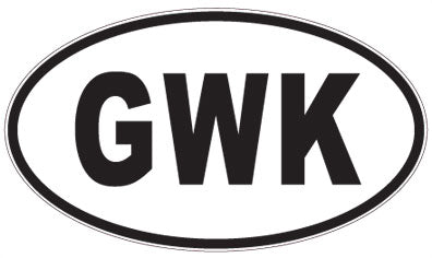GWK - 3 Letter Initials Oval Magnet