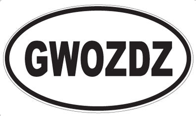 GWOZDZ - Oval Sticker