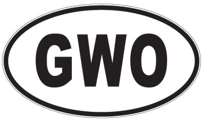 GWO - 3 Letter Initials Oval Magnet