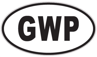 GWP - 3 Letter Initials Oval Sticker