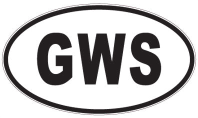 GWS - 3 Letter Initials Oval Magnet