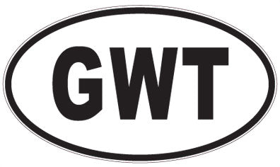 GWT - 3 Letter Initials Oval Magnet