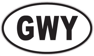 GWY - 3 Letter Initials Oval Magnet