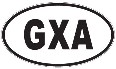 GXA - 3 Letter Initials Oval Magnet