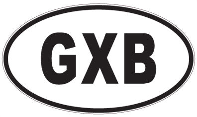 GXB - 3 Letter Initials Oval Magnet