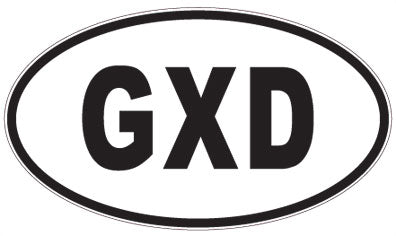 GXD - 3 Letter Initials Oval Magnet