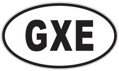 GXE - 3 Letter Initials Oval Magnet