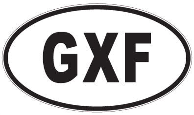 GXF - 3 Letter Initials Oval Magnet
