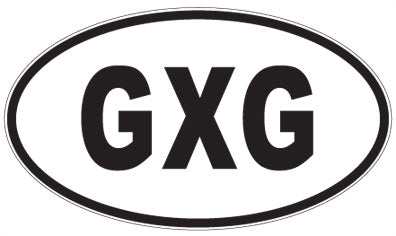 GXG - 3 Letter Initials Oval Magnet