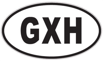 GXH - 3 Letter Initials Oval Magnet