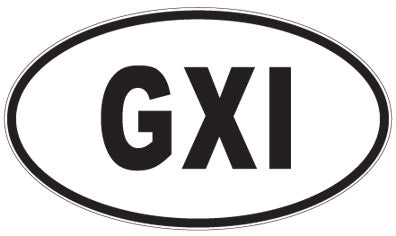 GXI - 3 Letter Initials Oval Magnet