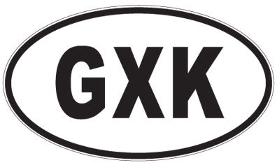 GXK - 3 Letter Initials Oval Sticker