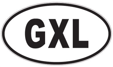 GXL - 3 Letter Initials Oval Magnet