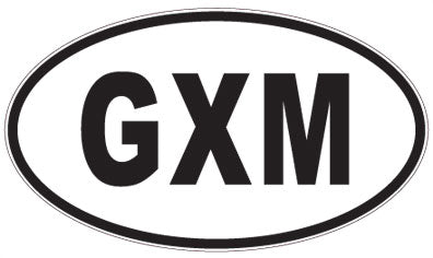 GXM - 3 Letter Initials Oval Magnet
