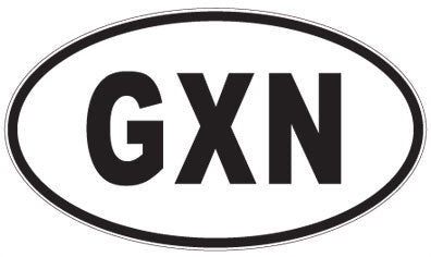 GXN - 3 Letter Initials Oval Sticker