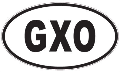 GXO - 3 Letter Initials Oval Magnet