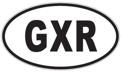 GXR - 3 Letter Initials Oval Sticker