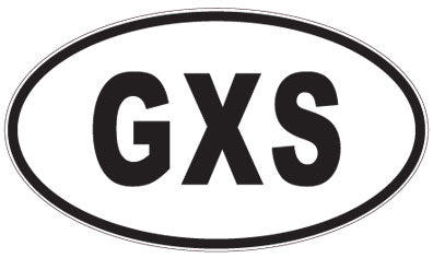 GXS - 3 Letter Initials Oval Sticker