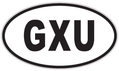 GXU - 3 Letter Initials Oval Magnet