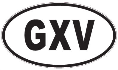 GXV - 3 Letter Initials Oval Magnet