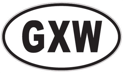 GXW - 3 Letter Initials Oval Magnet