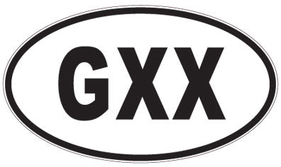 GXX - 3 Letter Initials Oval Magnet