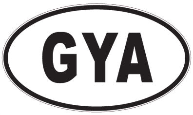 GYA - 3 Letter Initials Oval Magnet