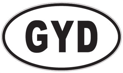 GYD - 3 Letter Initials Oval Magnet