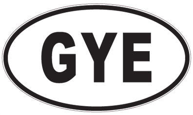 GYE - 3 Letter Initials Oval Sticker