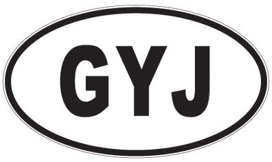 GYJ - 3 Letter Initials Oval Magnet