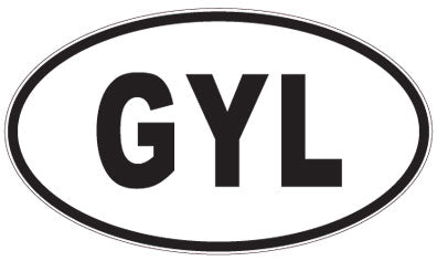 GYL - 3 Letter Initials Oval Magnet