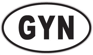 GYN - 3 Letter Initials Oval Magnet
