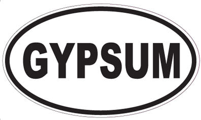 GYPSUM - Oval Sticker