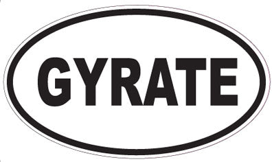 GYRATE - Oval Sticker
