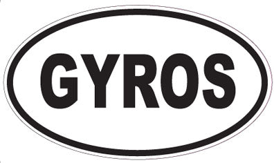 GYROS - Oval Sticker