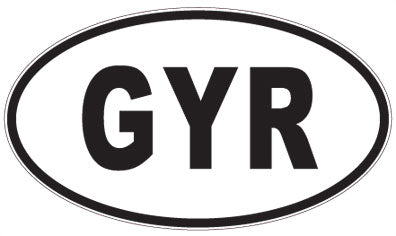 GYR - 3 Letter Initials Oval Magnet