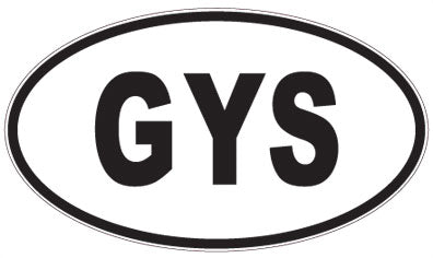 GYS - 3 Letter Initials Oval Magnet
