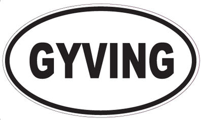 GYVING - Oval Sticker