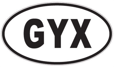 GYX - 3 Letter Initials Oval Magnet