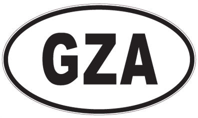 GZA - 3 Letter Initials Oval Sticker