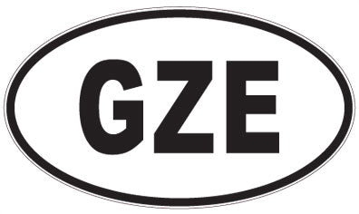 GZE - 3 Letter Initials Oval Magnet
