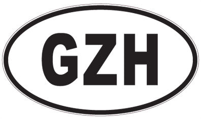 GZH - 3 Letter Initials Oval Magnet