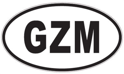 GZM - 3 Letter Initials Oval Magnet