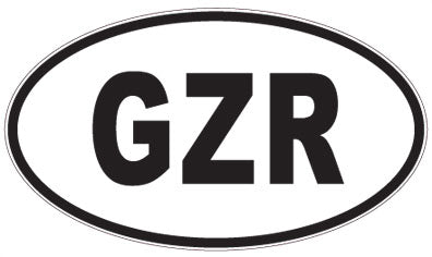 GZR - 3 Letter Initials Oval Magnet