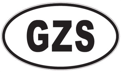 GZS - 3 Letter Initials Oval Magnet