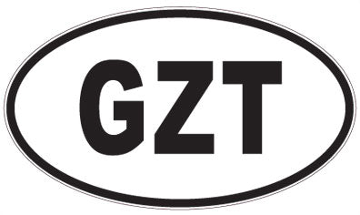 GZT - 3 Letter Initials Oval Magnet