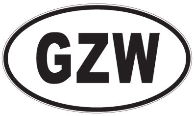 GZW - 3 Letter Initials Oval Magnet