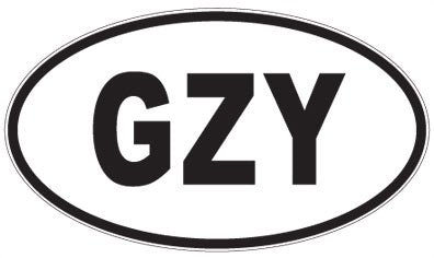 GZY - 3 Letter Initials Oval Sticker